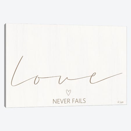 Love Never Fails Canvas Print #JXN24} by Jaxn Blvd. Canvas Art Print
