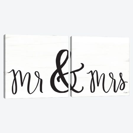 Mr. & Mrs. Canvas Print Set #JXN2HSET003} by Jaxn Blvd. Art Print