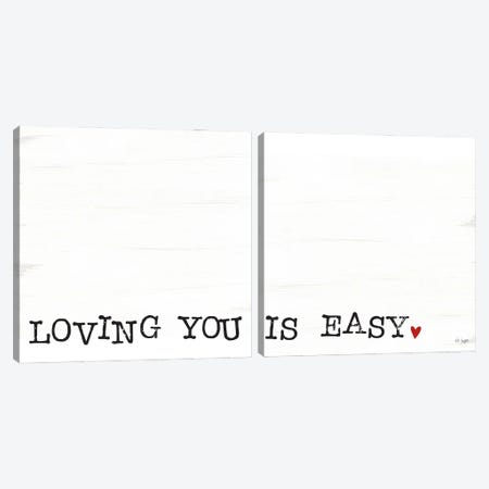 Loving You Is Easy Canvas Print Set #JXN2HSET004} by Jaxn Blvd. Canvas Art