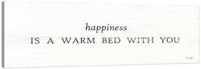Warm Bed with You Canvas Art Print - White Art
