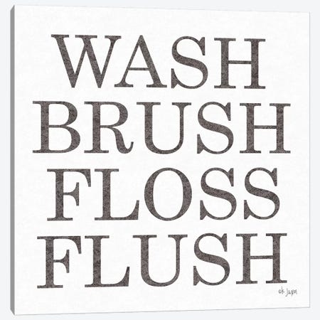 Wash Brush Floss Flush  Canvas Print #JXN93} by Jaxn Blvd. Art Print