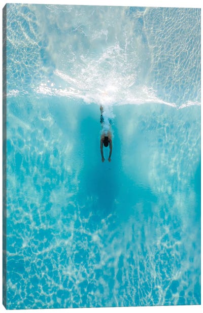 Dive Through Canvas Art Print - Action Shot Photography