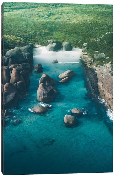 Elephant Rocks I Canvas Art Print - Aerial Beaches 