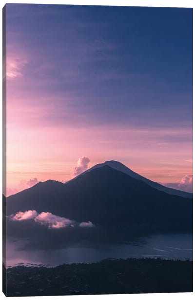 Mount Batur Sunrise Canvas Art Print - Indonesia Art