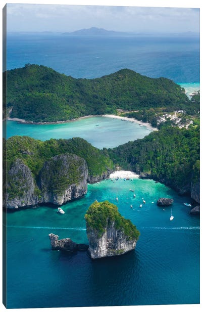 The Phi Phi Islands II Canvas Art Print - Aerial Photography