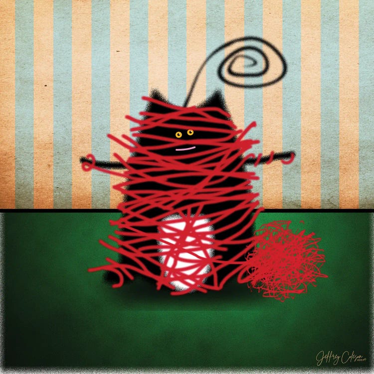 Yarn Ball Gone Wrong by Jeffrey Coleson wall art