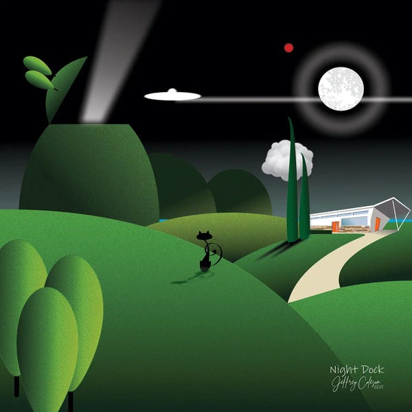 Black Cats: Night Dock by Jeffrey Coleson