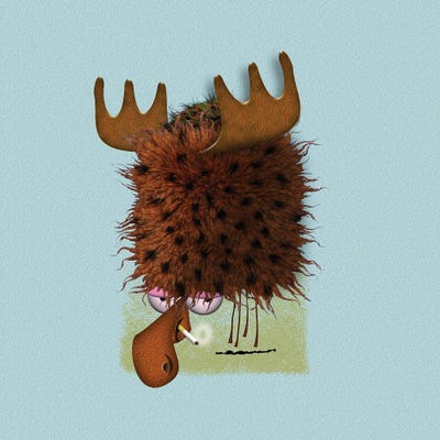 Multi Panel Art: Mossback Moose by Jeffrey Coleson