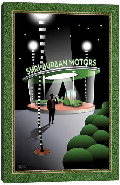Shruburban Motors Canvas Art Print - Jeffrey Coleson