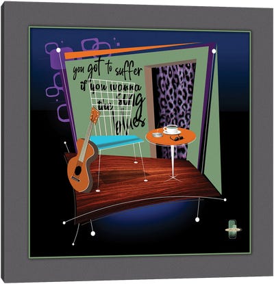 You Gots To Suffer If You Wanna Sing The Blues Canvas Art Print - Jeffrey Coleson