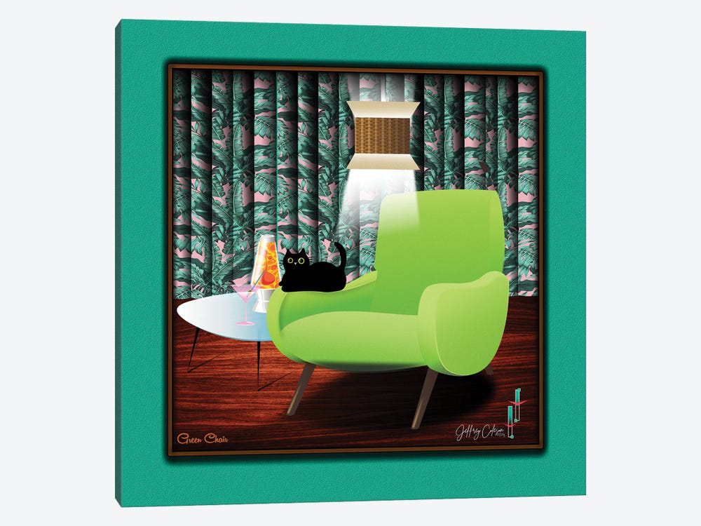 Green Chair by Jeffrey Coleson 1-piece Canvas Artwork