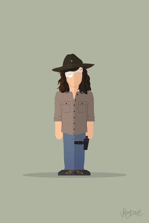 Carl Grimes The Walking Dead - Minimalist Portrait