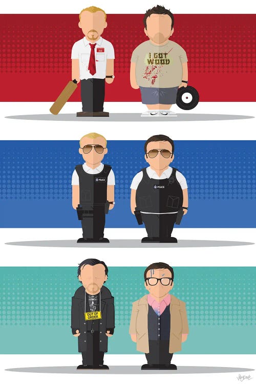 Cornetto Trilogy - Minimalist Portrait