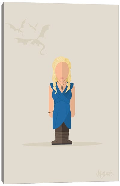 Daenerys Game of Thrones - Minimalist Portrait Canvas Art Print