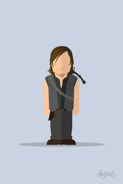 Daryl Dixon The Walking Dead - Minimalist Portrait