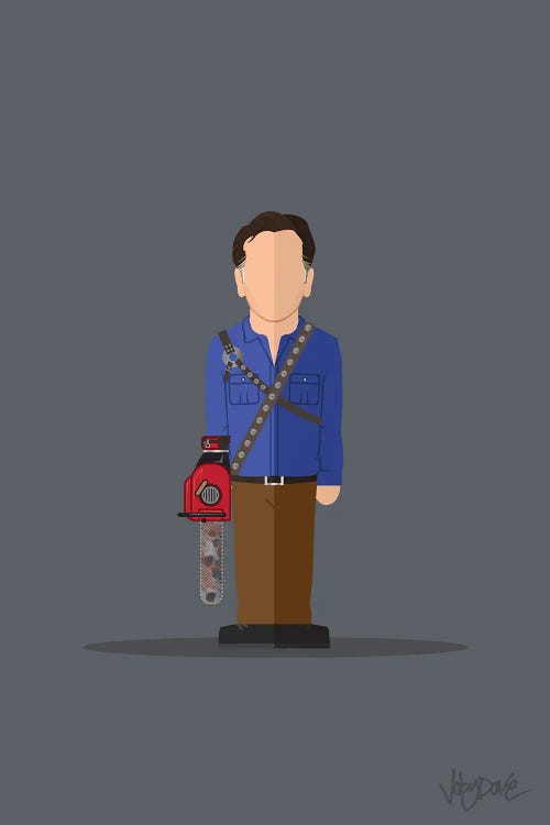 Ash Evil Dead - Minimalist Portrait