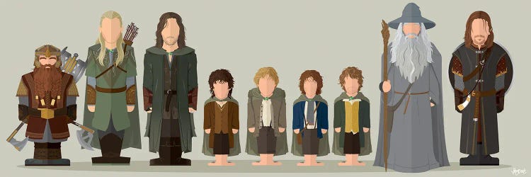 The Fellowship of the Ring - Minimalist Portrait