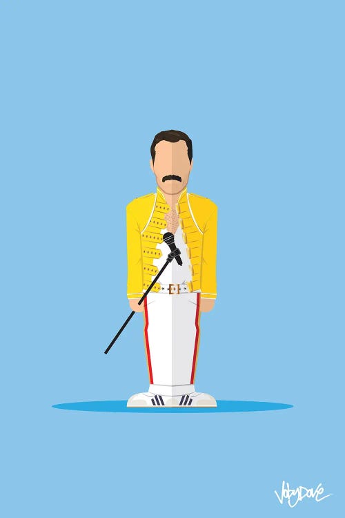 Freddie Mercury - Minimalist Portrait