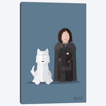 Jon Snow Game of Thrones - Minimalist Portrait Canvas Print #JYD33} by Joby Dove Canvas Wall Art