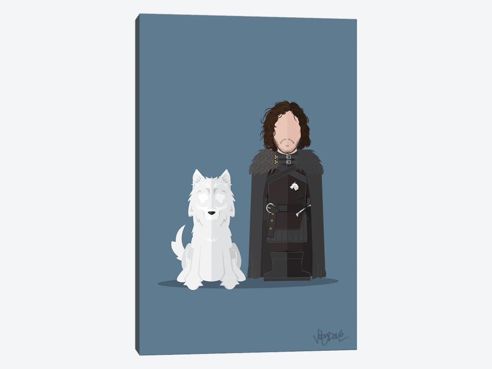 Jon Snow Game of Thrones - Minimalist Portrait by Joby Dove 1-piece Art Print