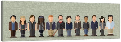 Negan Line-Up The Walking Dead - Minimalist Portrait Canvas Art Print - Horror TV Show Art