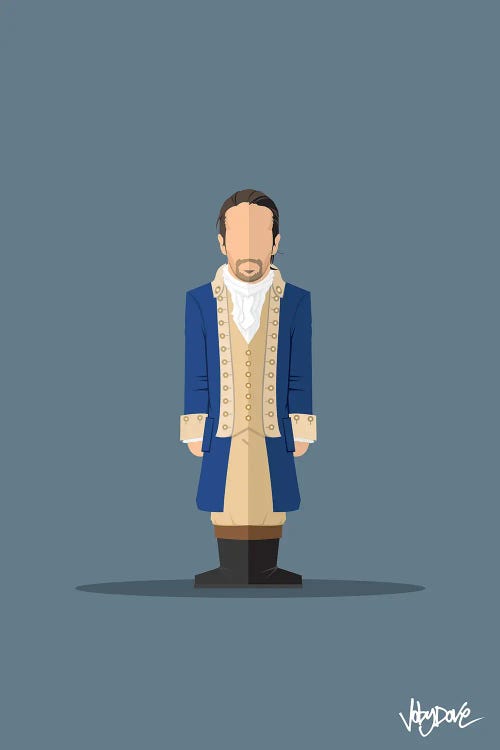 Alexander Hamilton : Lin Manuel Miranda - Minimalist Portrait