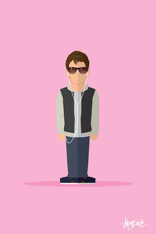 Baby Driver - Minimalist Portrait