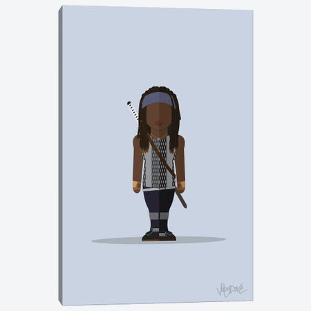 Michonne The Walking Dead - Minimalist Portrait Canvas Print #JYD45} by Joby Dove Canvas Art