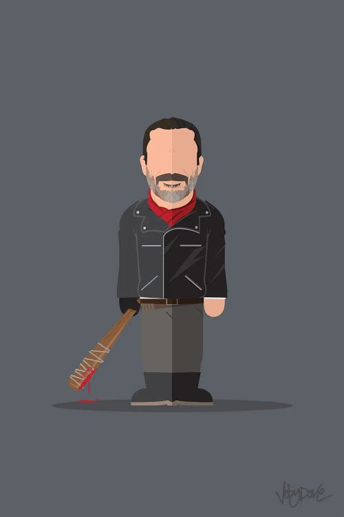 Negan The Walking Dead - Minimalist Portrait