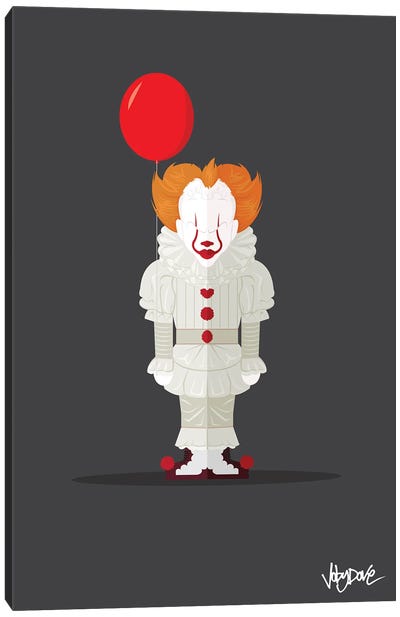 Pennywise IT - Minimalist Portrait Canvas Art Print - Pennywise