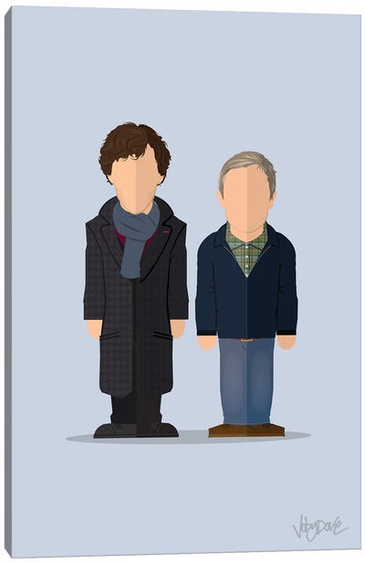 Sherlock - Minimalist Portrait Canvas Art Print - Benedict Cumberbatch
