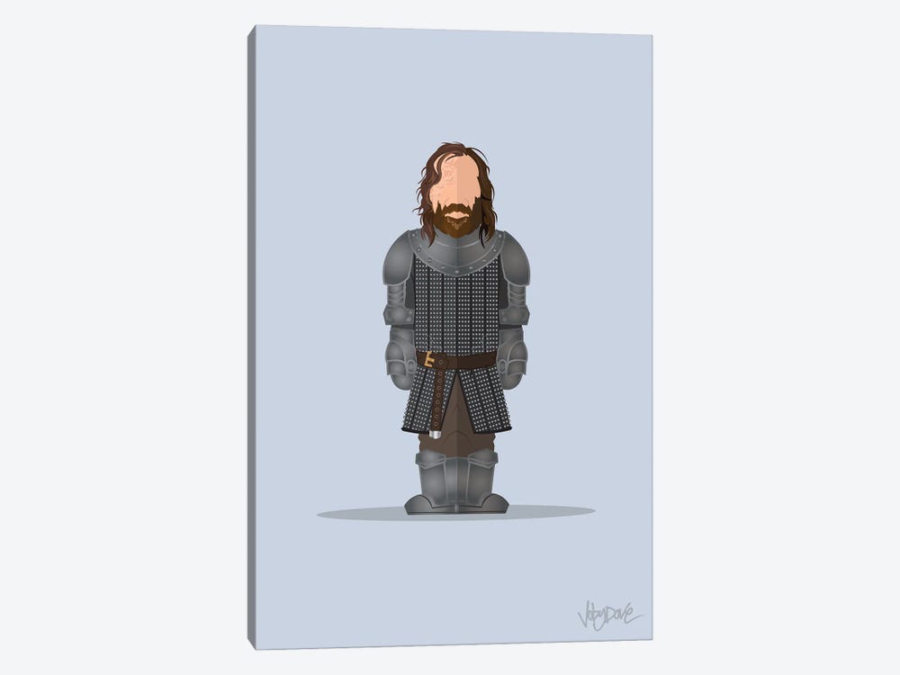 The Hound : Game of Thrones  - Minimalist Portrait by Joby Dove 1-piece Canvas Print