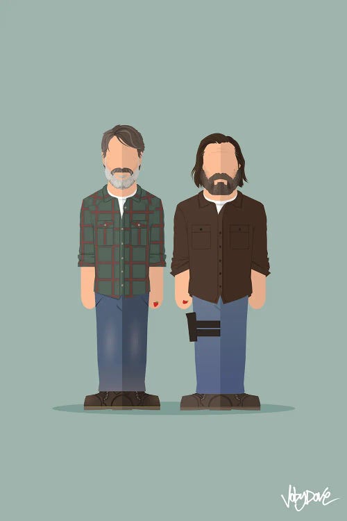 Frank And Bill - Minimalist Portrait