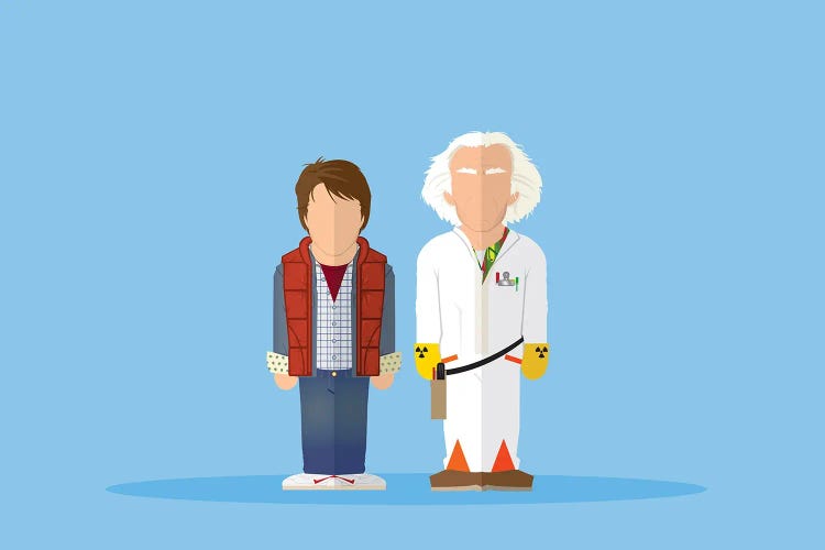 Back to the Future - Minimalist Portrait