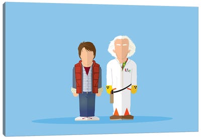 Back to the Future - Minimalist Portrait Canvas Art Print - Marty McFly