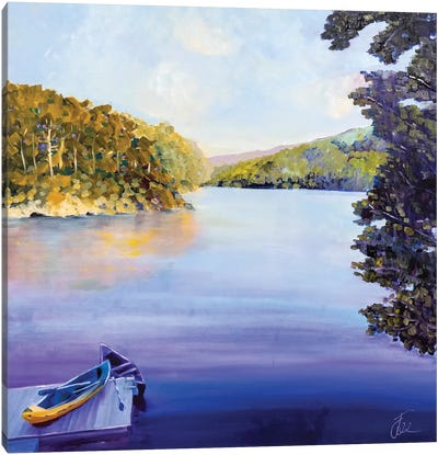 Lake Ann Canvas Art Print - Rowboat Art