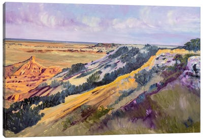 Gloss Mountain Canvas Art Print - Oklahoma Art