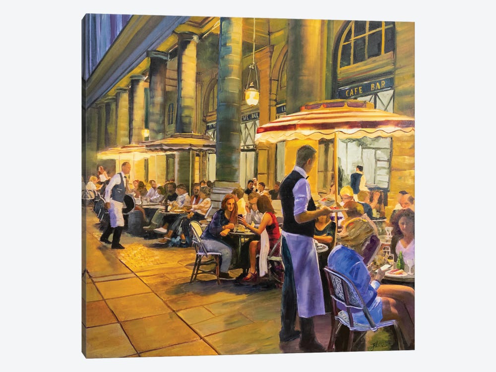 Street Cafe by Jenny Lee 1-piece Canvas Print