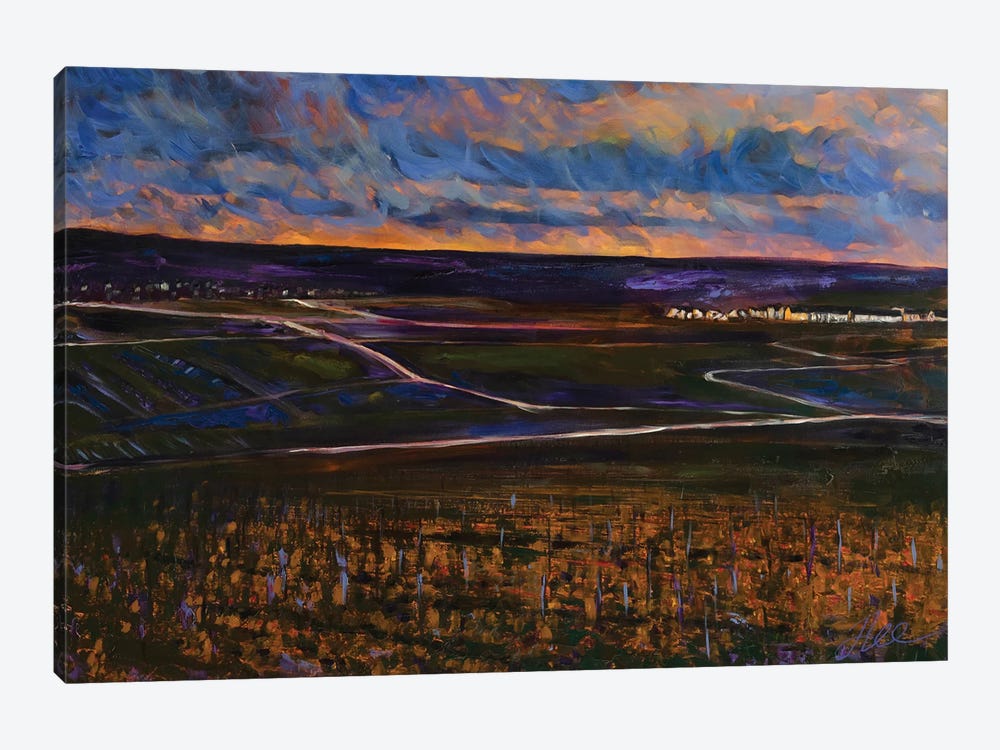 Vineyard Twilight by Jenny Lee 1-piece Canvas Artwork
