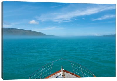 Usa, Alaska, Craig. Ship Bow Cruising In Gulf Of Esquibel. Canvas Art Print - Rowboat Art