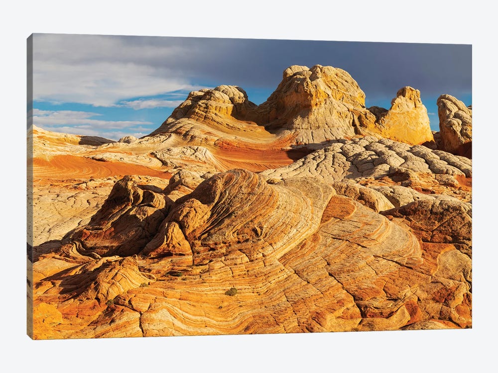 Usa, Arizona, Vermilion Cliffs National Monument. Striations In Sandstone Formations. by Jaynes Gallery 1-piece Canvas Wall Art