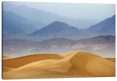 Usa, California, Death Valley National Park. Sand Dunes On Stormy Day. Canvas Art Print - Death Valley National Park Art