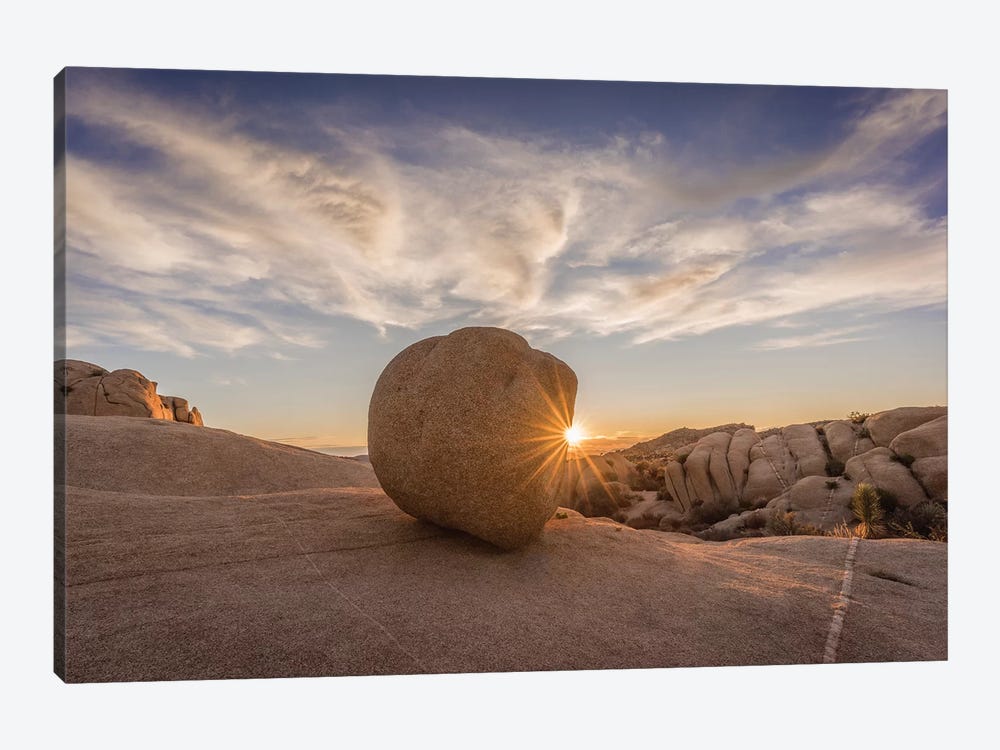 Usa, California, Joshua Tree National Park. Rocky Landscape At Sunset. by Jaynes Gallery 1-piece Canvas Wall Art