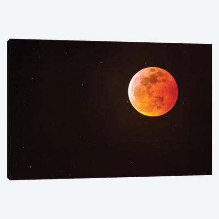 Usa, California, San Luis Obispo County. Full Blood Moon Lunar Eclipse. Canvas Print #JYG1012} by Jaynes Gallery Canvas Art