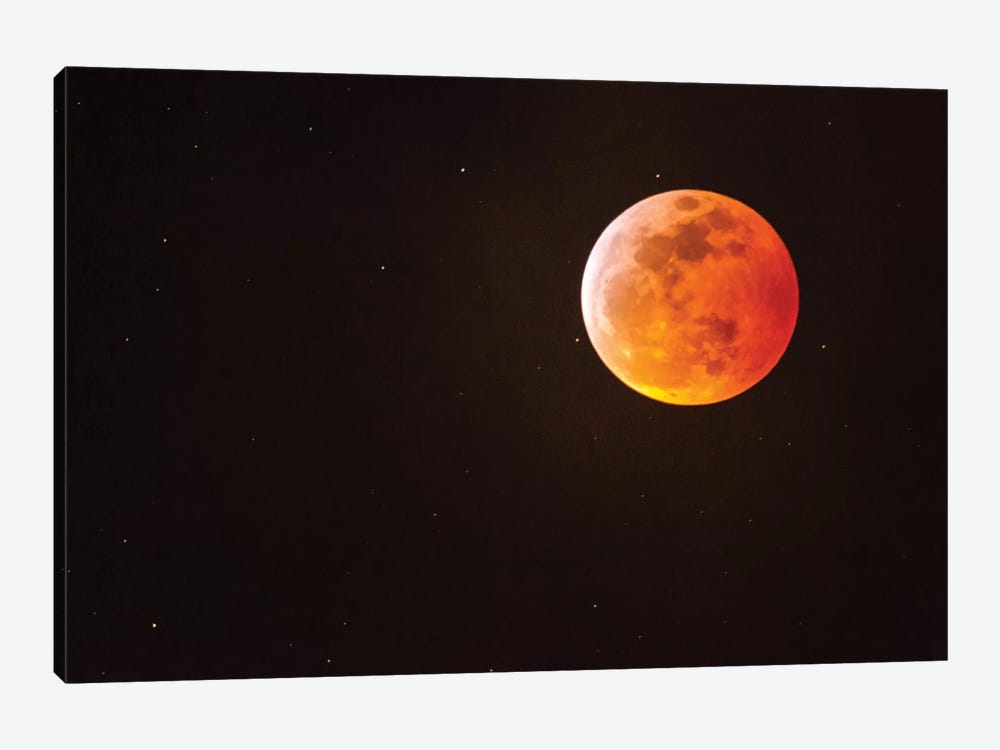 Usa, California, San Luis Obispo County. Full Blood Moon Lunar Eclipse. by Jaynes Gallery 1-piece Canvas Art