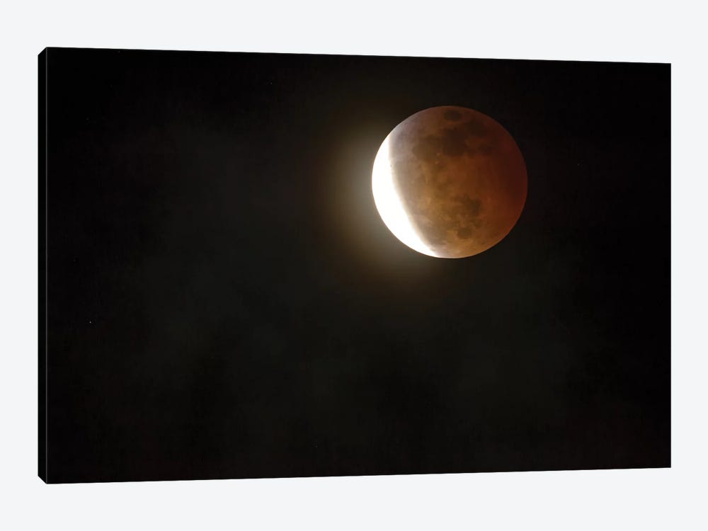 Usa, California, San Luis Obispo County. Full Blood Moon Lunar Eclipse. by Jaynes Gallery 1-piece Canvas Art Print