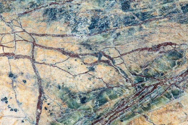 Usa, California. Detail Of Cut Slab Of Marble Rock.