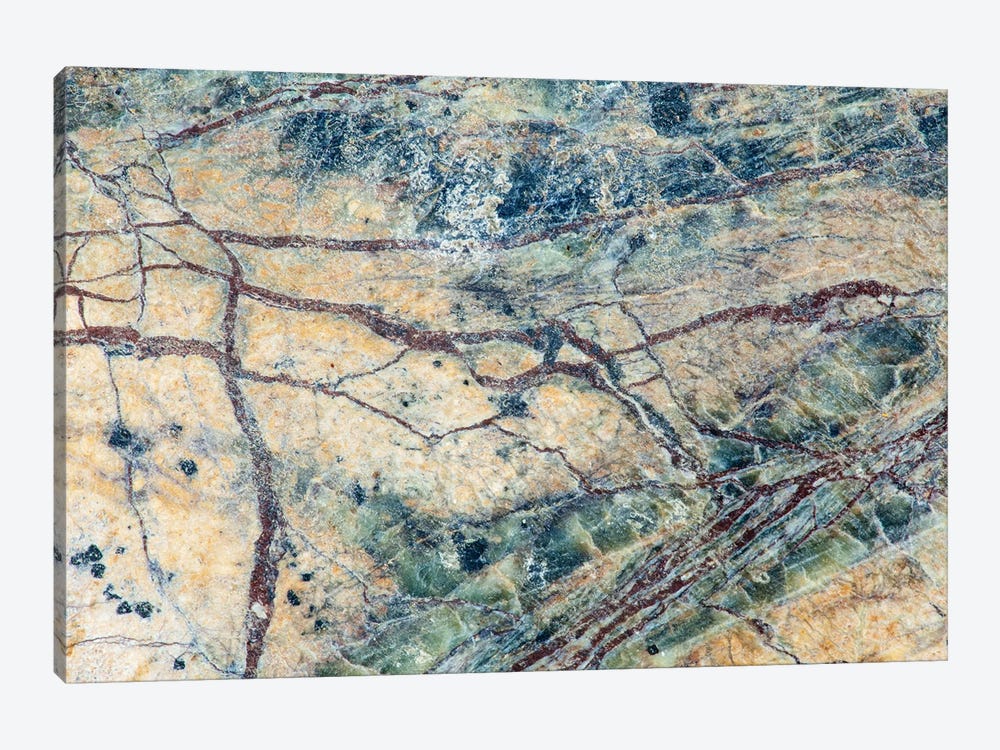 Usa, California. Detail Of Cut Slab Of Marble Rock. by Jaynes Gallery 1-piece Canvas Print