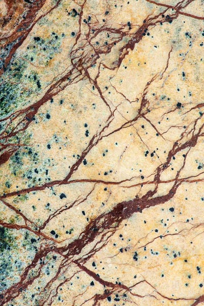 USA California Detail Of Cut Slab Marble Rock Portrait