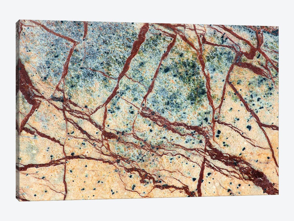 Usa, California. Detail Of Cut Slab Of Marble Rock. by Jaynes Gallery 1-piece Canvas Artwork